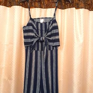 No boundaries striped jumpsuit